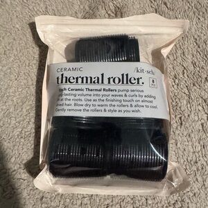 Kitsch Ceramic Thermal Hair Rollers in black